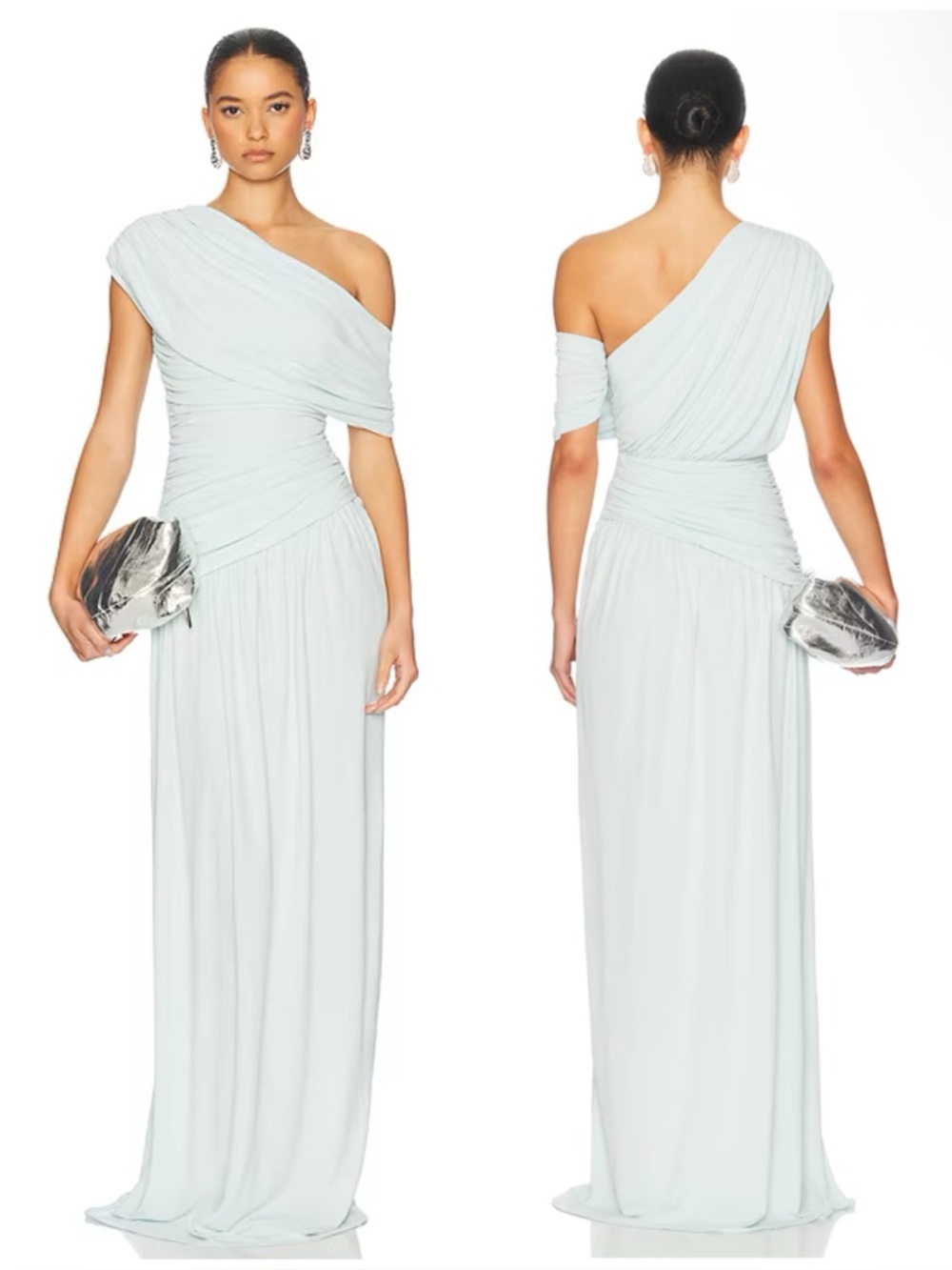 HELSA The Apolla Jersey Dress in Powder Blue Size M